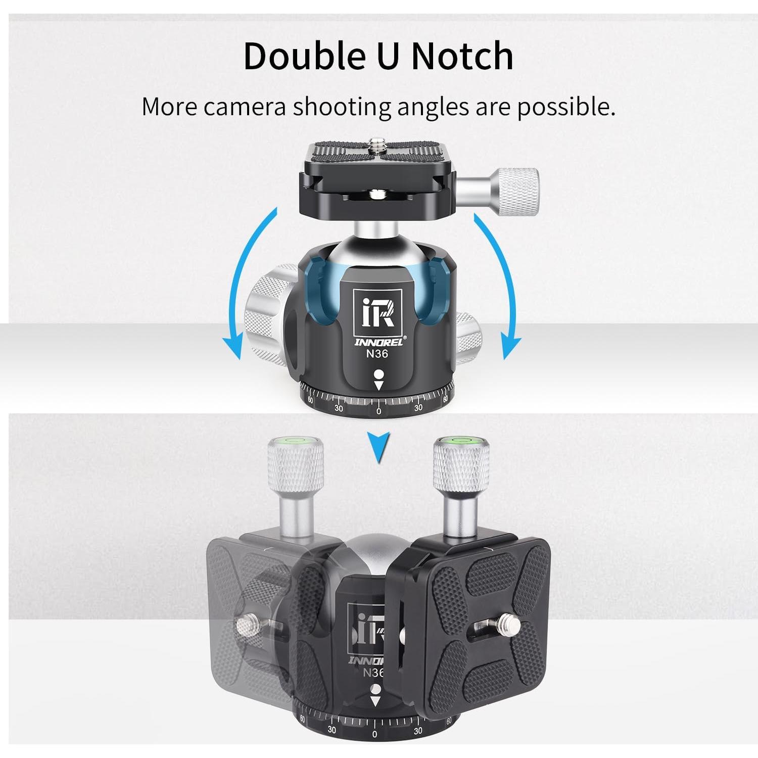 Cabezal de Bola INNOREL N36 para Trípode y Monopie, Carga 20kg