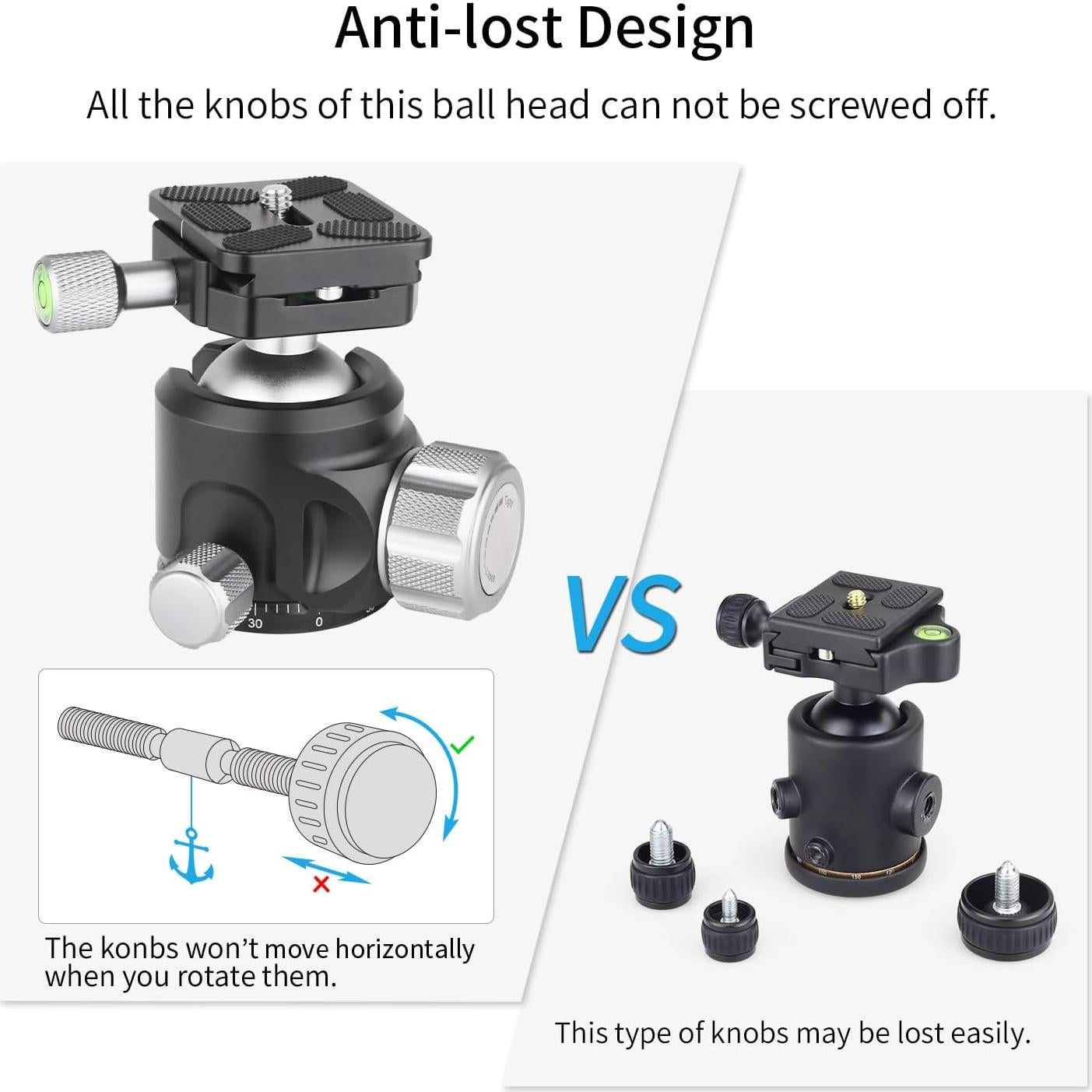 Cabezal de Bola INNOREL N36 para Trípode y Monopie, Carga 20kg