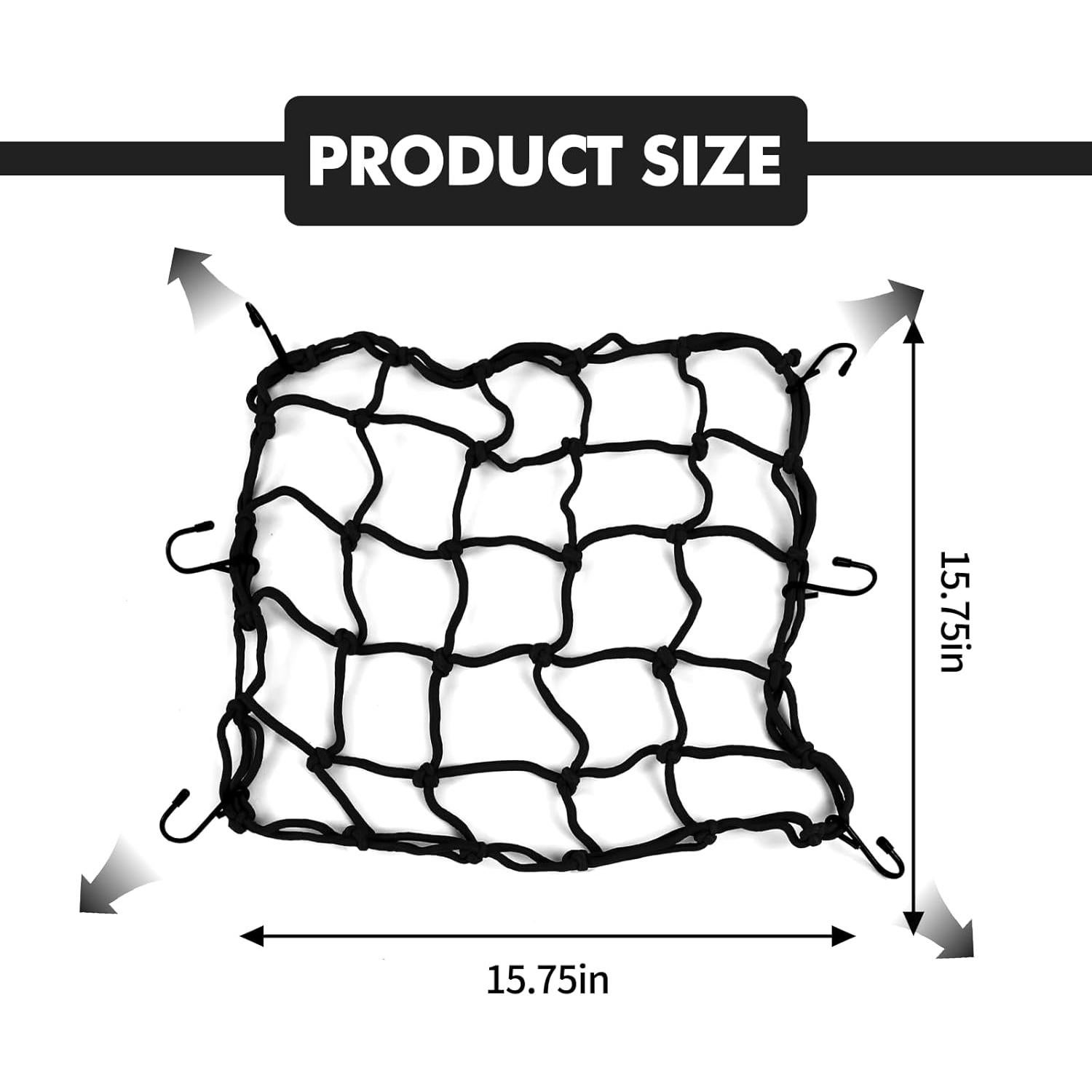 Red de Carga Elástica Wogomz 15x15 cm Ajustable Negro