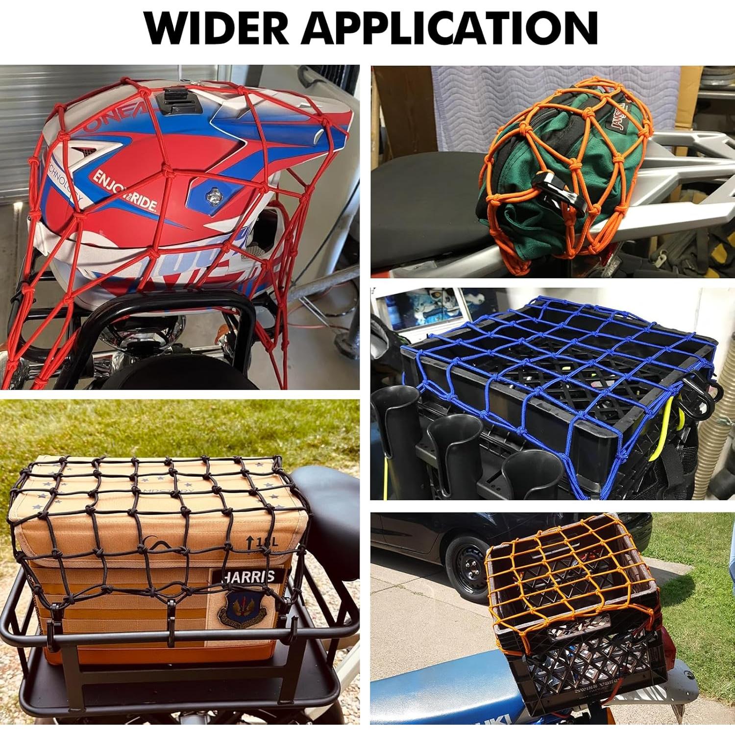 Red de Carga Elástica Wogomz 15x15 cm Ajustable Negro