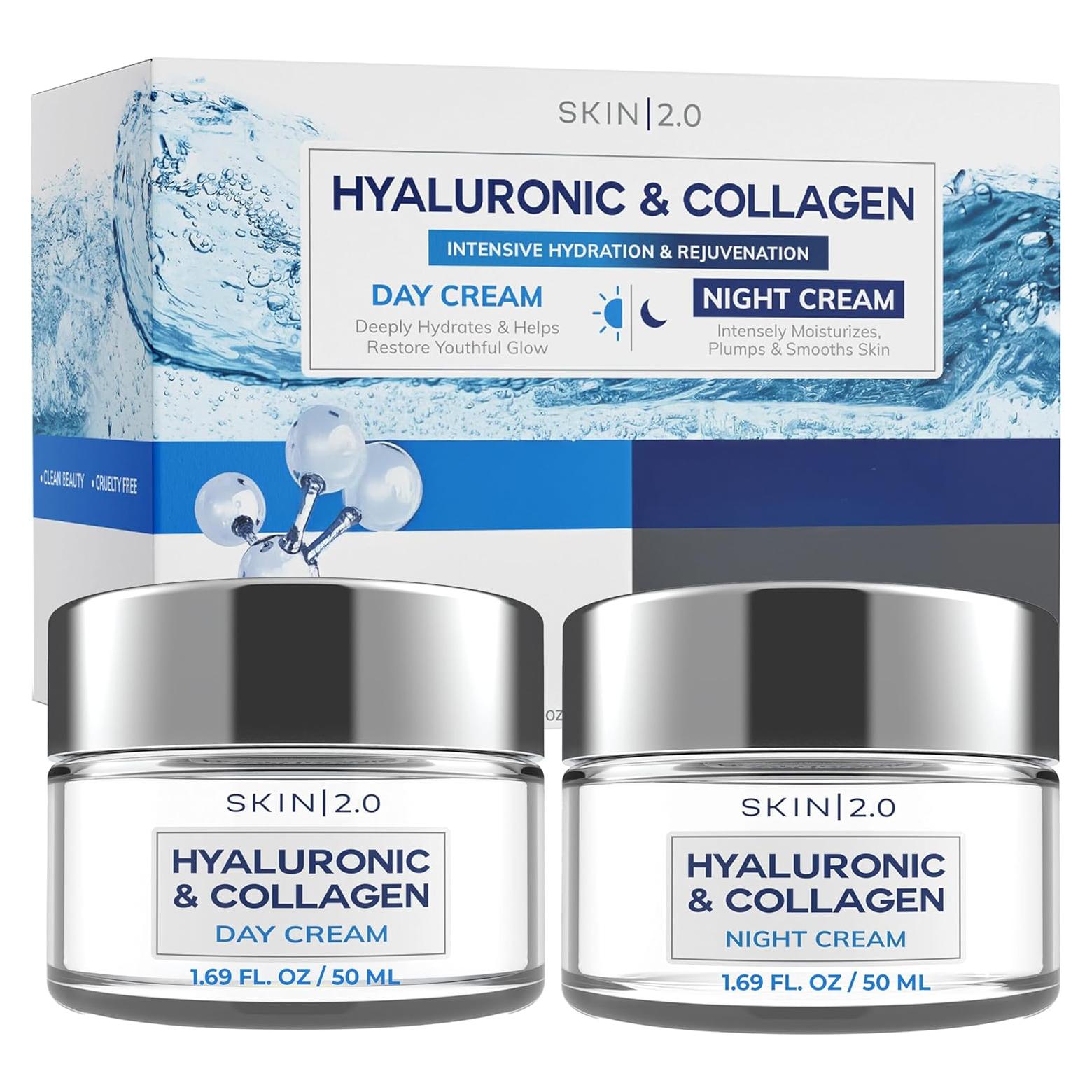 Hidratante Facial Klar & Co Dúo Ácido Hialurónico y Colágeno 2-Pack