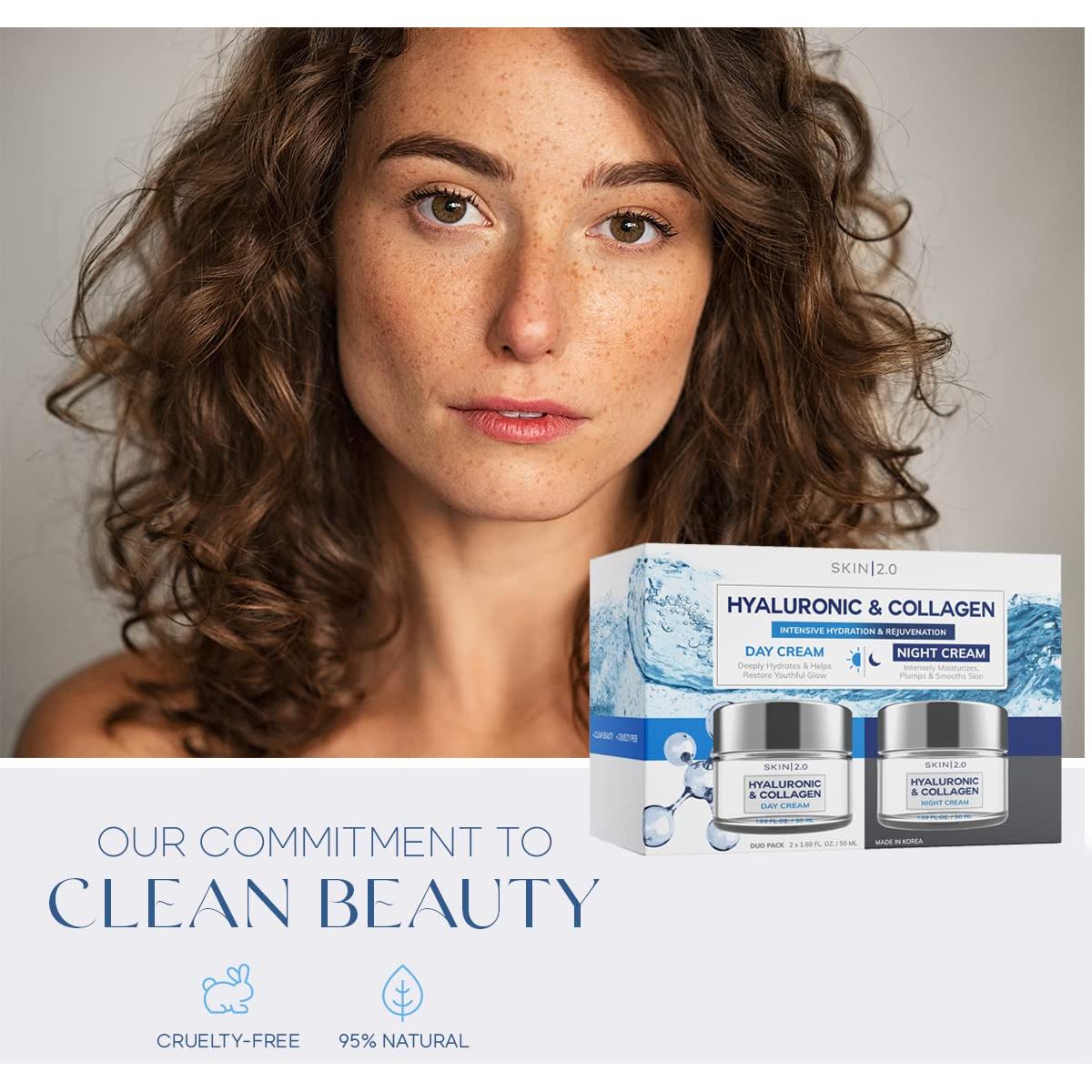 Hidratante Facial Klar & Co Dúo Ácido Hialurónico y Colágeno 2-Pack