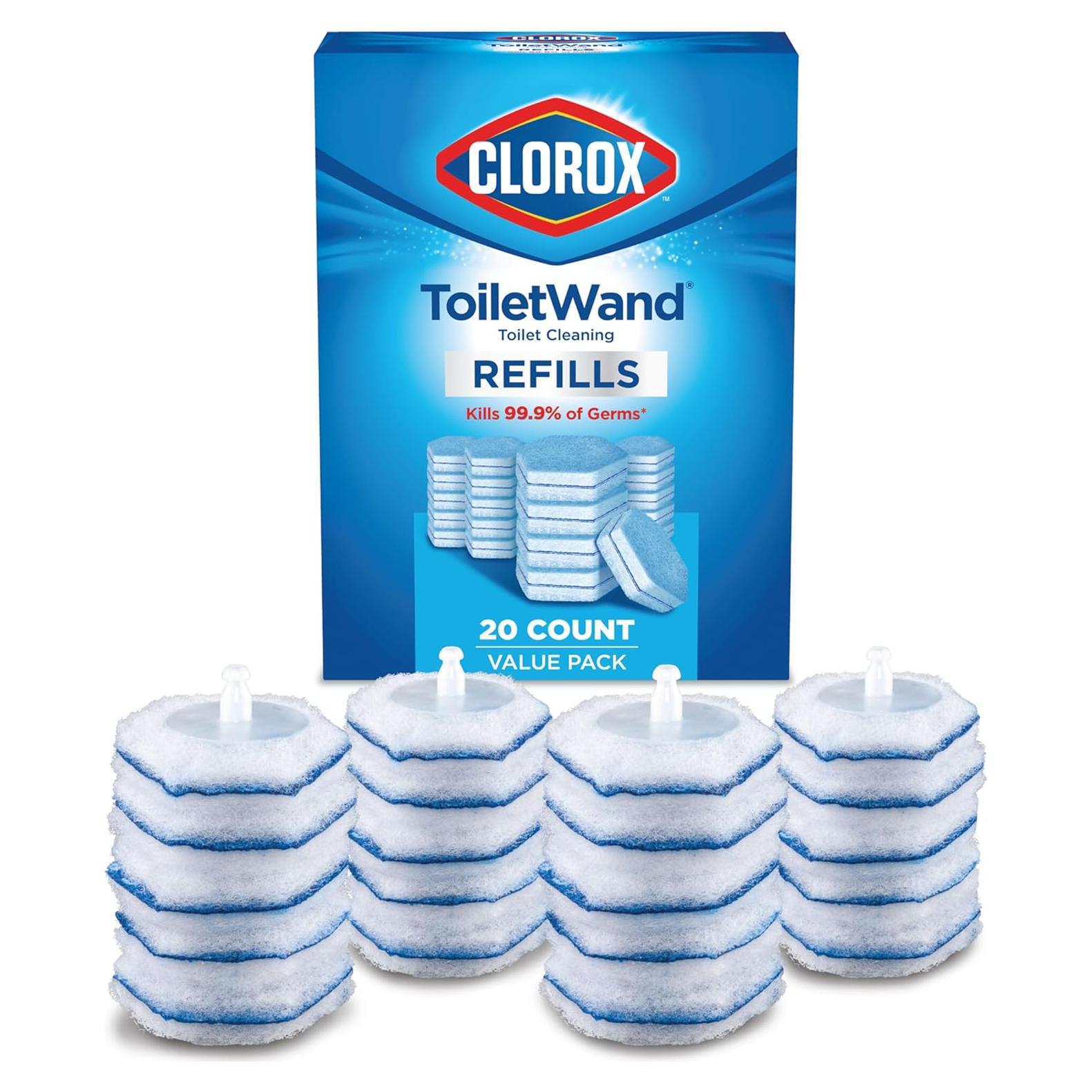 Rellenos de limpieza para inodoro Clorox ToiletWand - 20 unidades