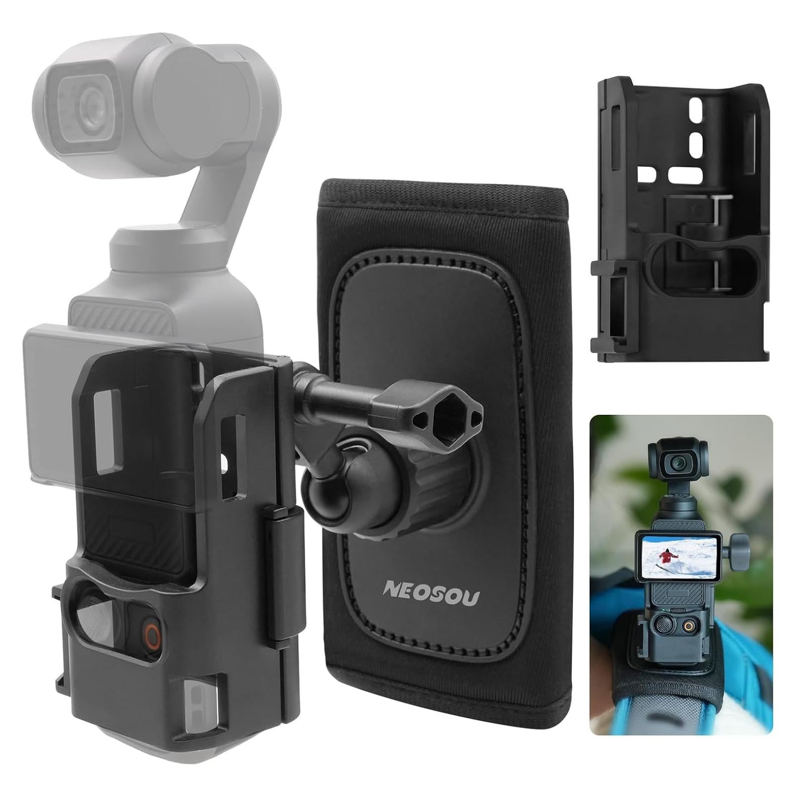 Soporte de Mochila NEOSOU 360° para DJI Pocket 3 - Estabilidad y Versatilidad