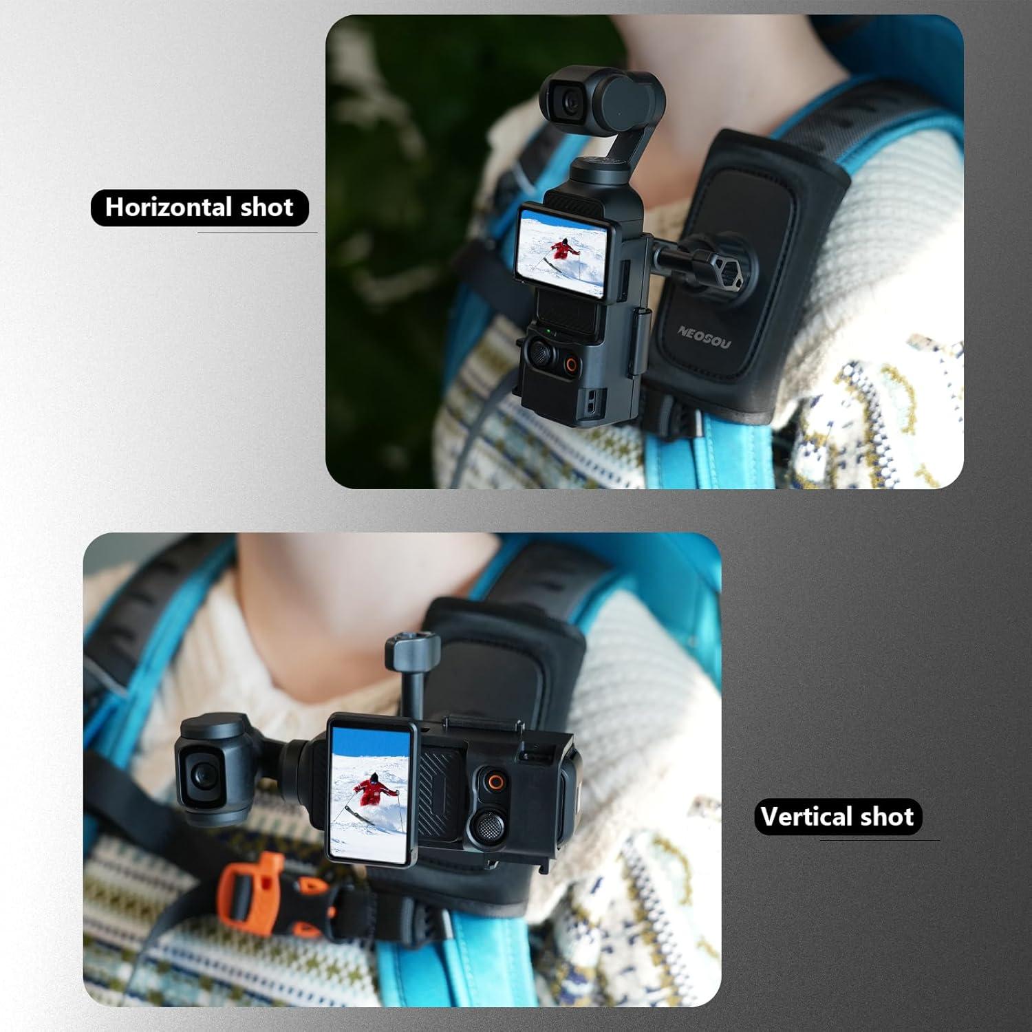 Soporte de Mochila NEOSOU 360° para DJI Pocket 3 - Estabilidad y Versatilidad