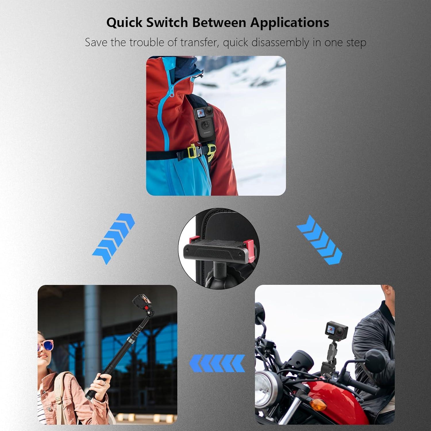 Soporte Magnético para Mochila NEOSOU 360° para DJI Action