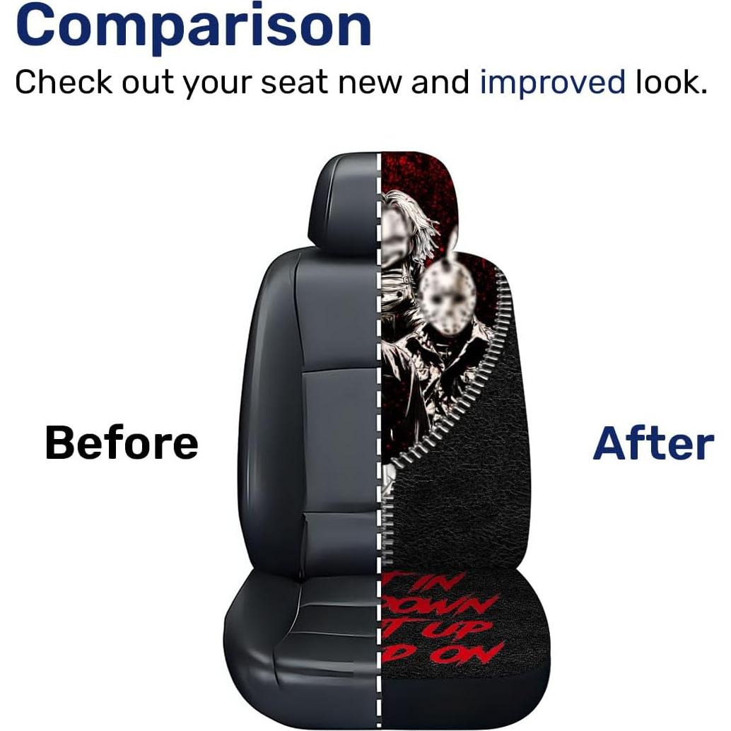 Cubiertas de Asiento Frontal GENANY para Auto SUV Sedán - Juego de 2