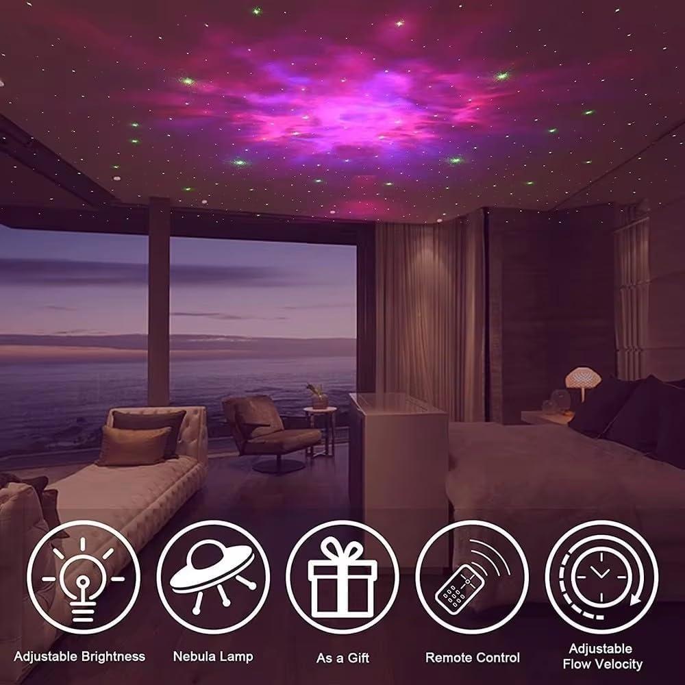 Astronaut Galaxy Projector – 7 Nebula Effects & Twinkling Green Stars, 360° Rotatable Head, Remote & Timer, Space-Themed Night Light for Kids & Adults, Room Decor Gift (Black)