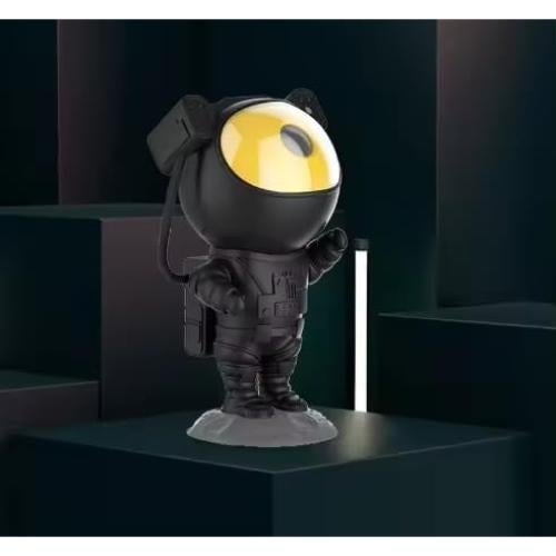 Astronaut Galaxy Projector – 7 Nebula Effects & Twinkling Green Stars, 360° Rotatable Head, Remote & Timer, Space-Themed Night Light for Kids & Adults, Room Decor Gift (Black)