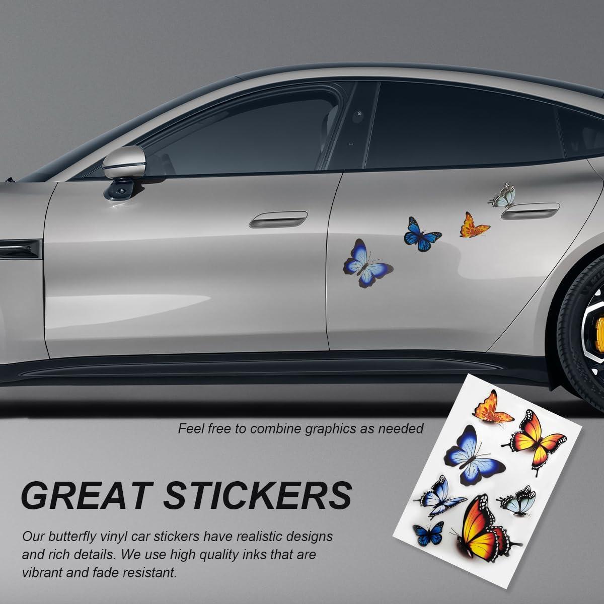 Calcomanías de Vinilo Mariposa SHMZK 18x26 cm Impermeables