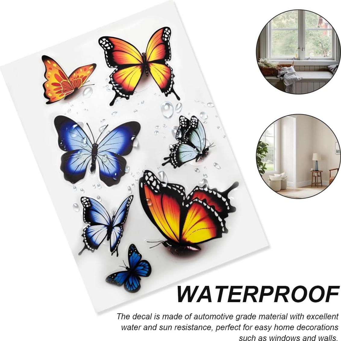 Calcomanías de Vinilo Mariposa SHMZK 18x26 cm Impermeables