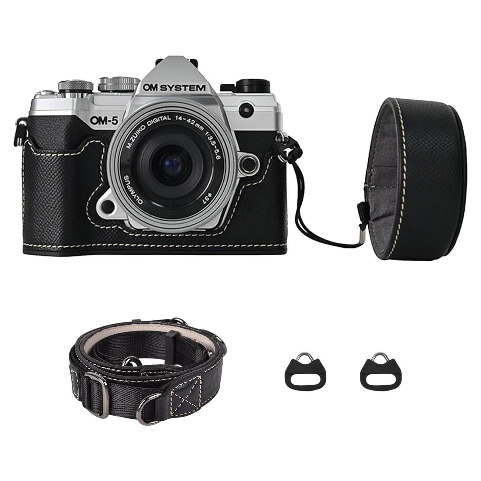Kit Funda Protectora VOVMOEYA para Cámara Olympus OM-5/OM-D E-M5 III - Negro