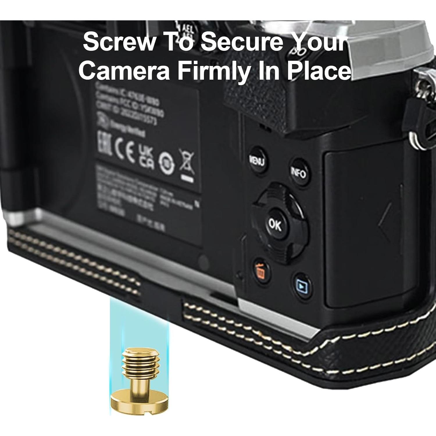 Kit Funda Protectora VOVMOEYA para Cámara Olympus OM-5/OM-D E-M5 III - Negro