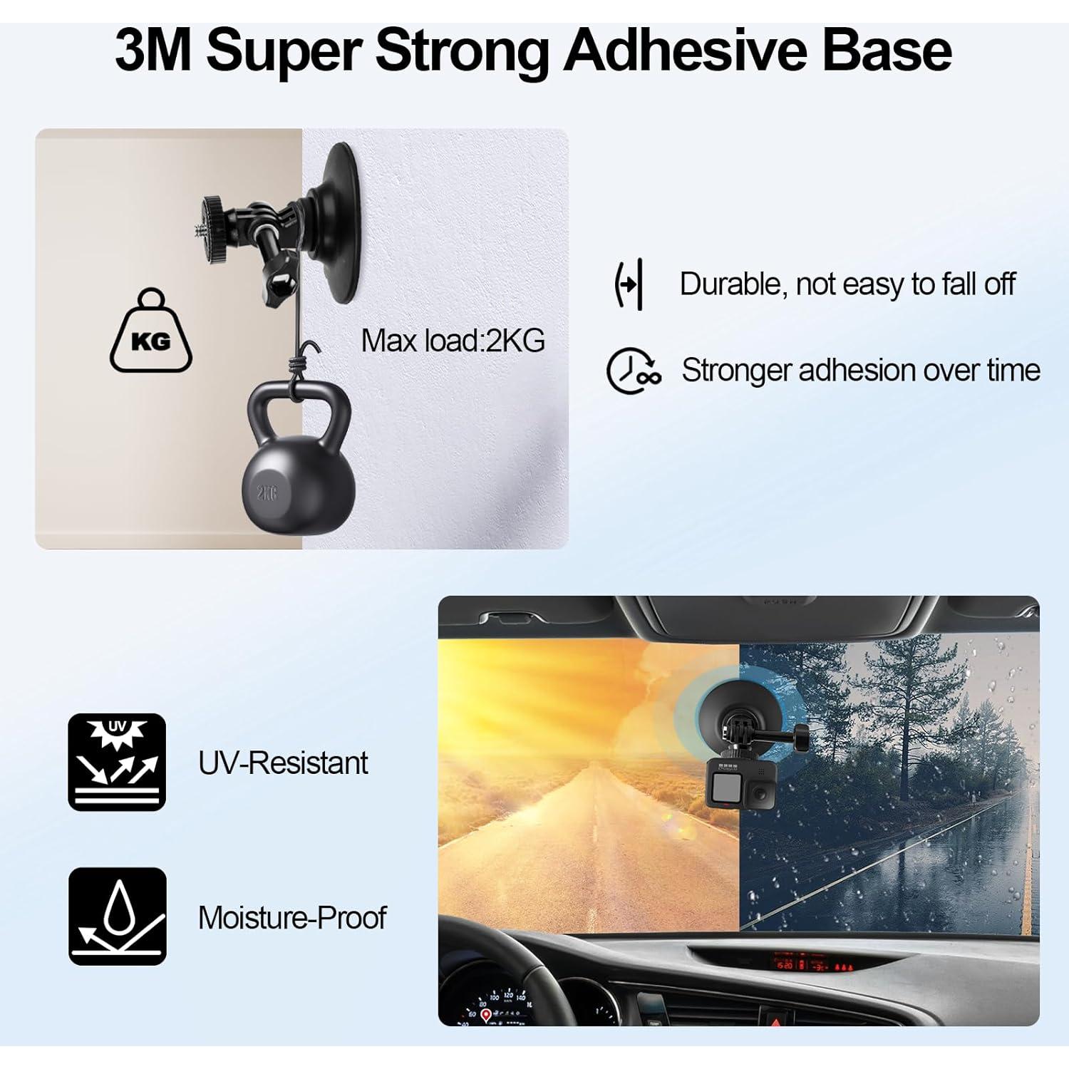 Kit de Montaje Adhesivo Flexible EMART para Cámaras Deportivas