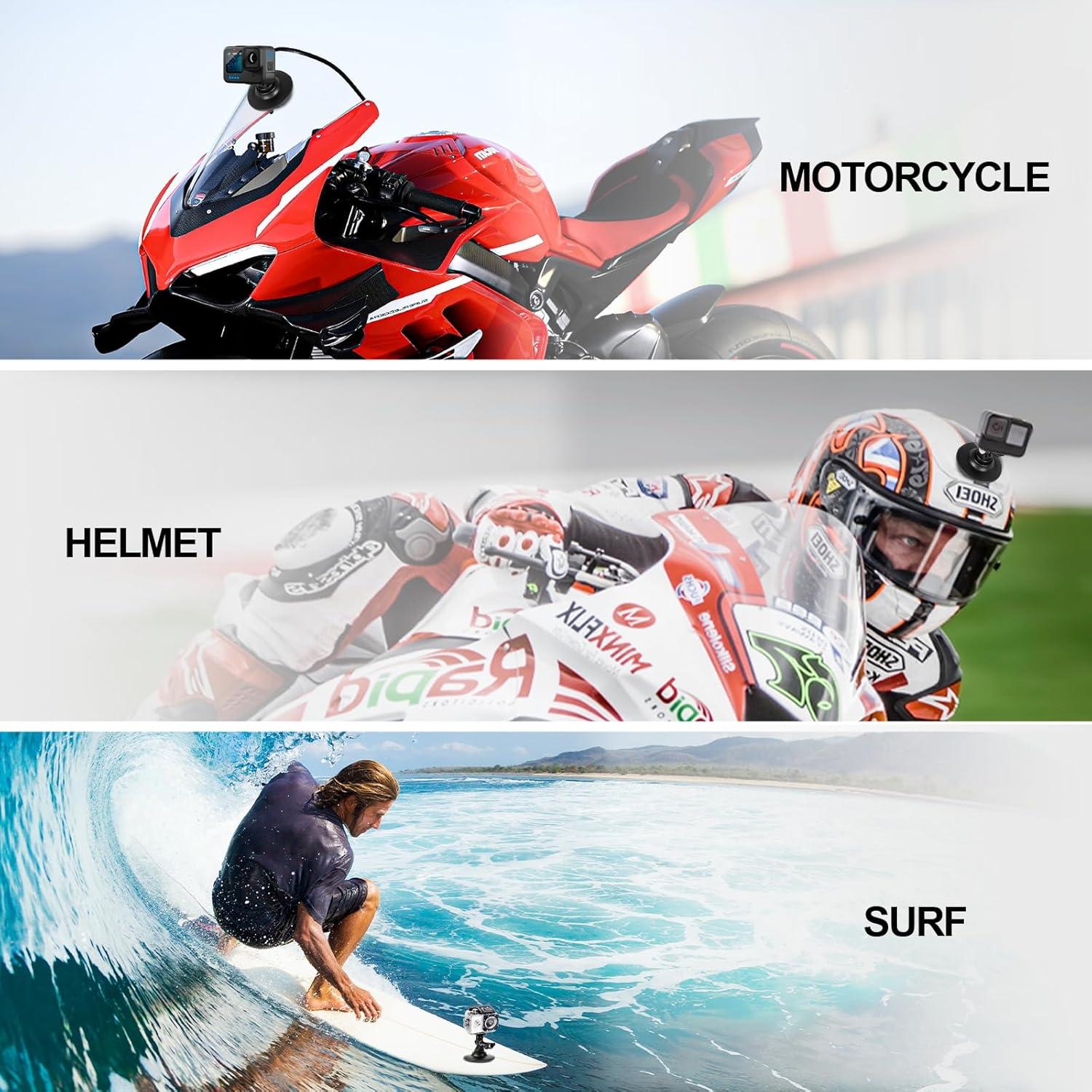 Kit de Montaje Adhesivo Flexible EMART para Cámaras Deportivas