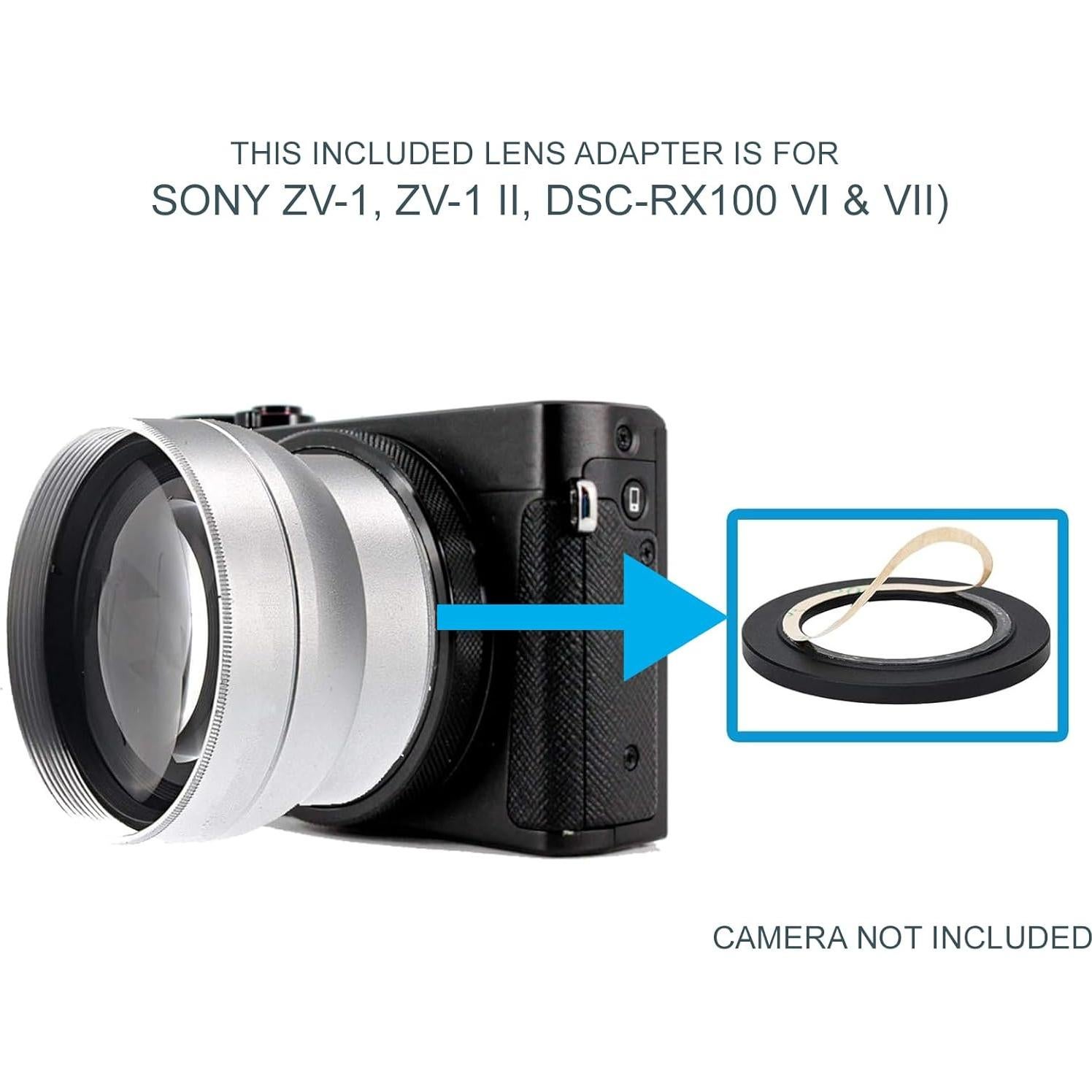 Lente Gran Angular 0.45x-0.5x Hila Optics para Sony ZV-1, RX100