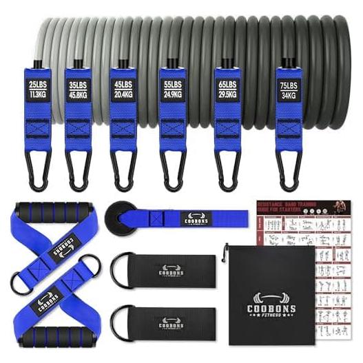 Conjunto de Bandas de Resistencia COOBONS 300LBS para Fitness