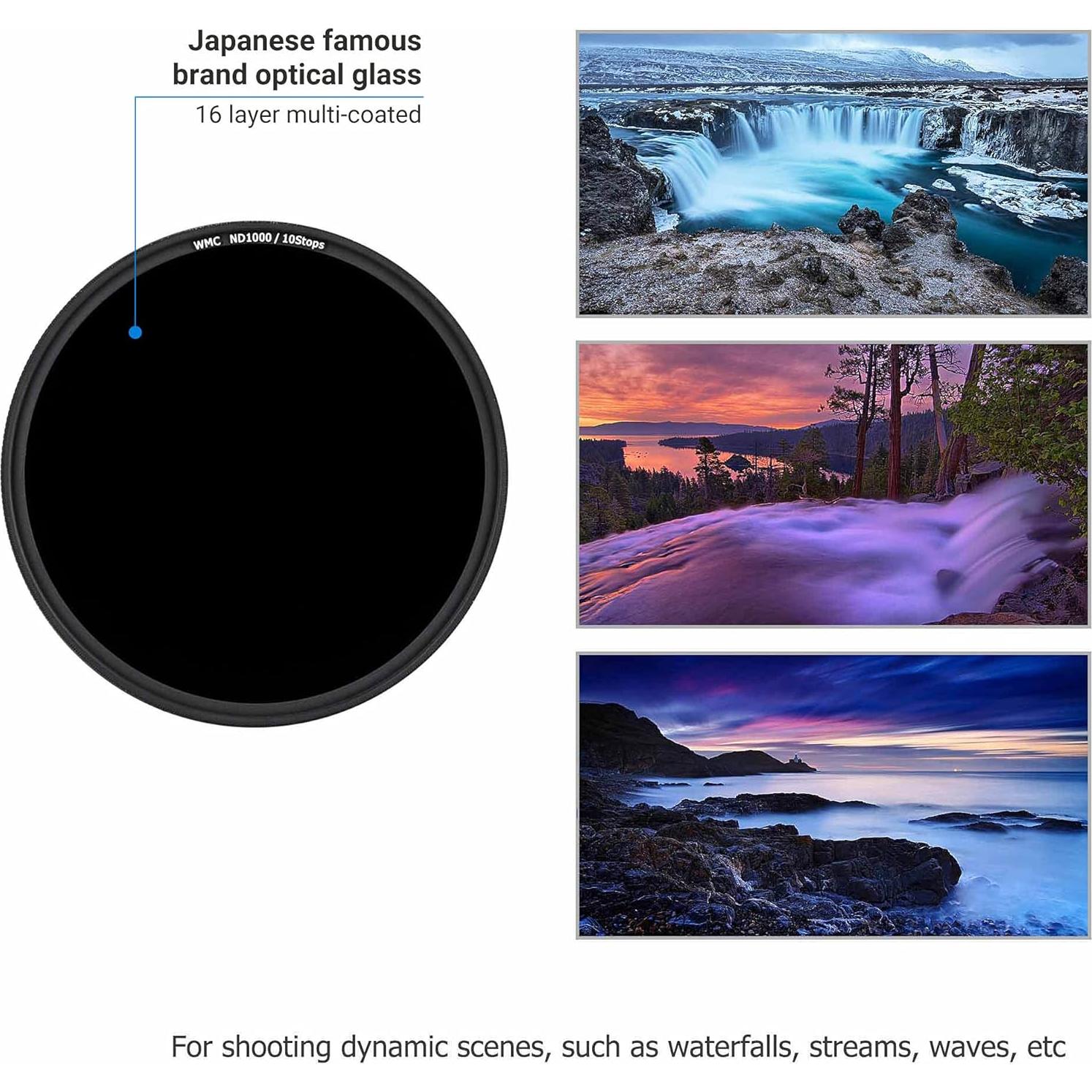 Filtro ND JJC 40.5mm ND1000 Fijo 10 Paradas para Cámaras Sony