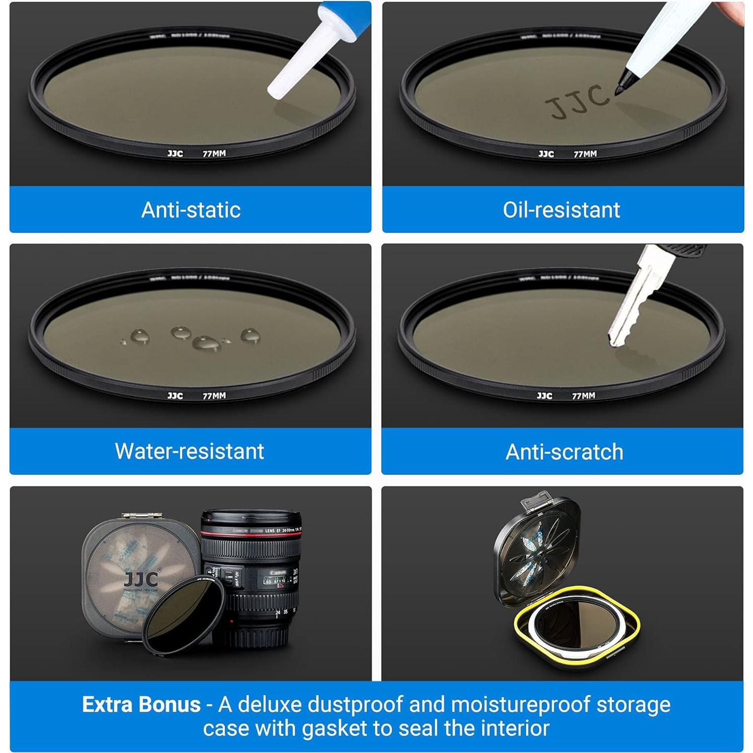 Filtro ND JJC 40.5mm ND1000 Fijo 10 Paradas para Cámaras Sony