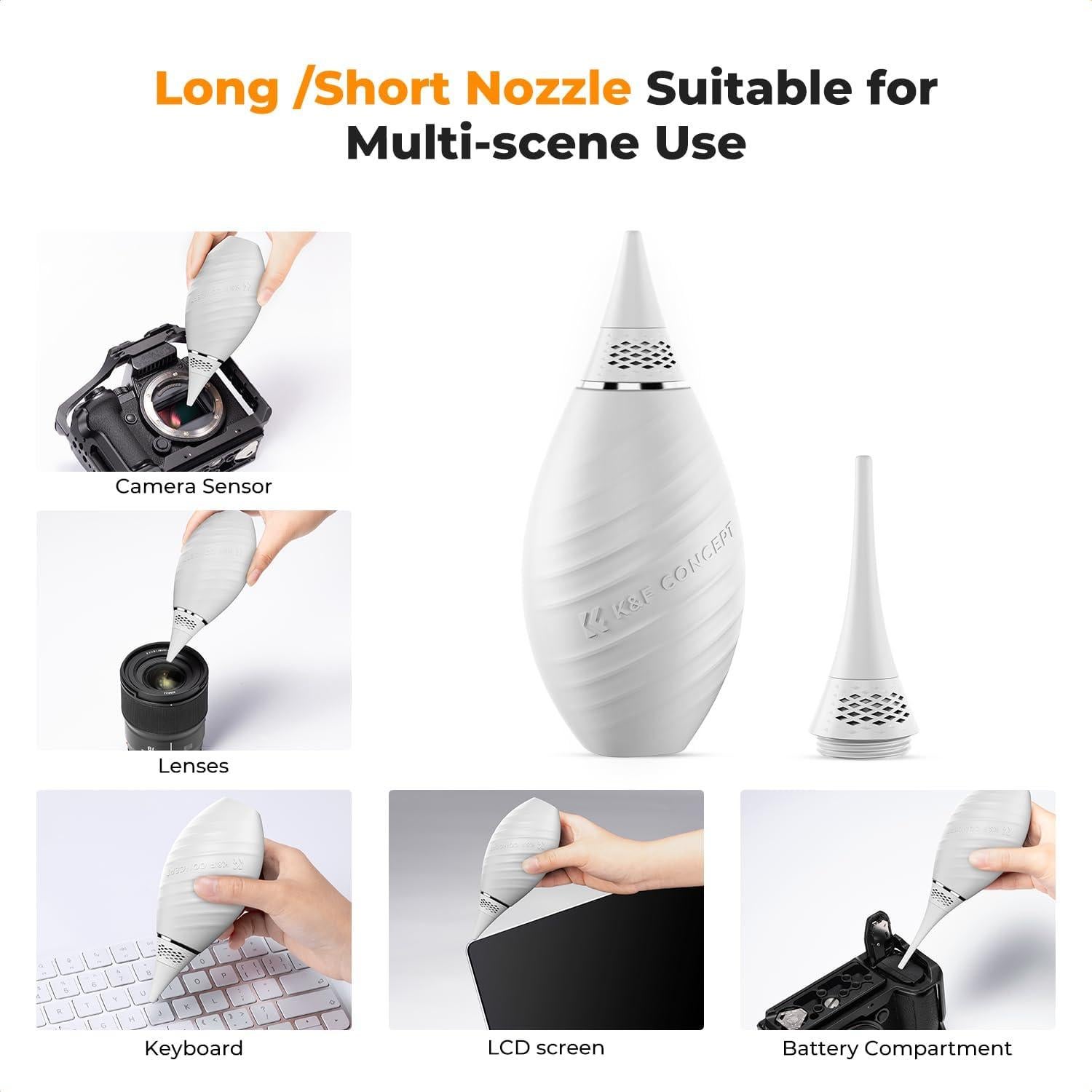 Soplador de aire K&F Concept con boquilla larga/corta 90g