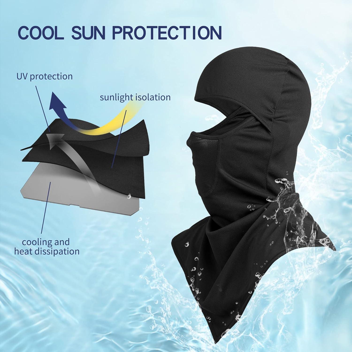 Balaclava Solar Transpirable SUNMECI para Motocicleta y Ciclismo