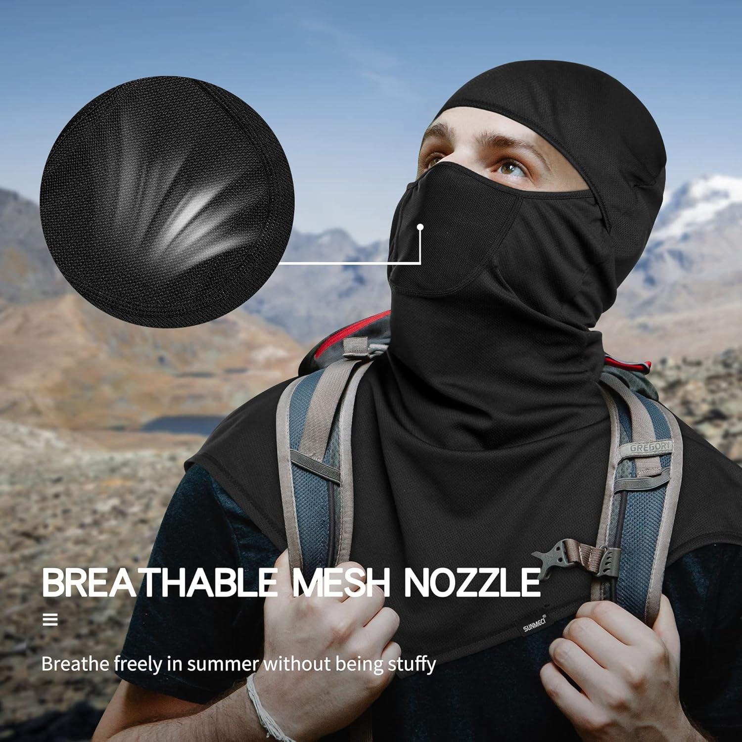 Balaclava Solar Transpirable SUNMECI para Motocicleta y Ciclismo