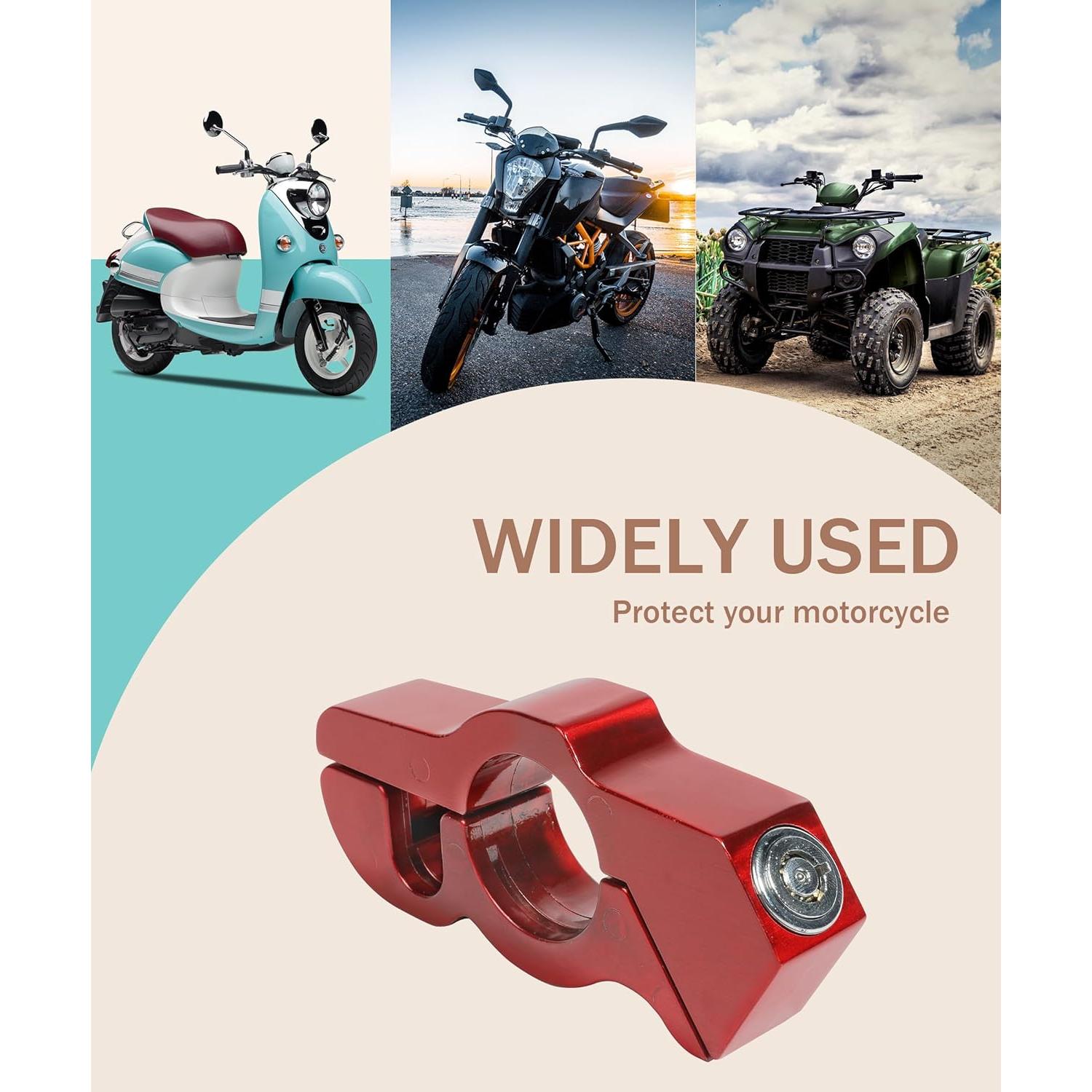 Candado Antirrobo para Motocicleta Bylikeho 1209CBFDYMS001 Rojo