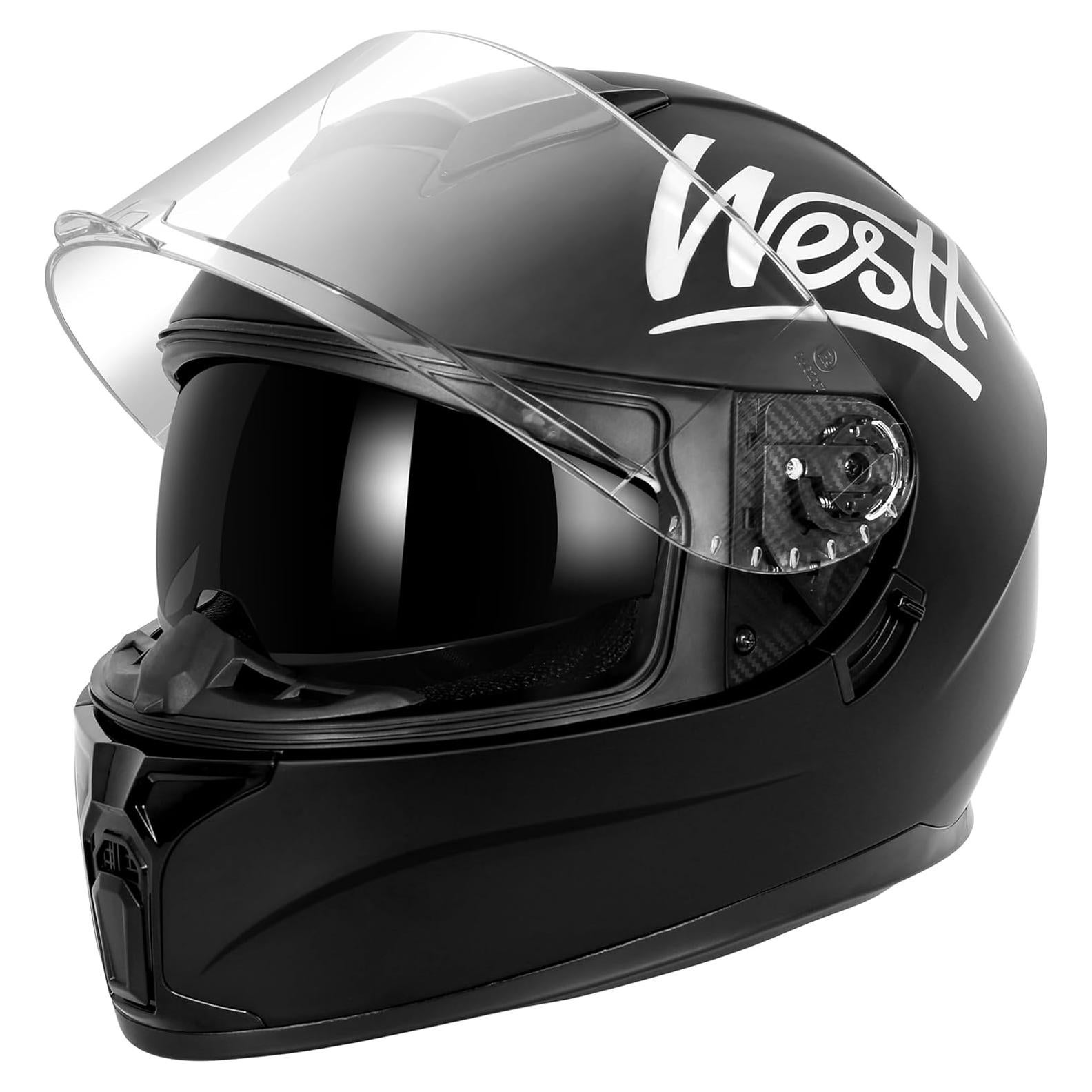 Casco de Motocicleta Westt Storm X Doble Visera L Gris Negro