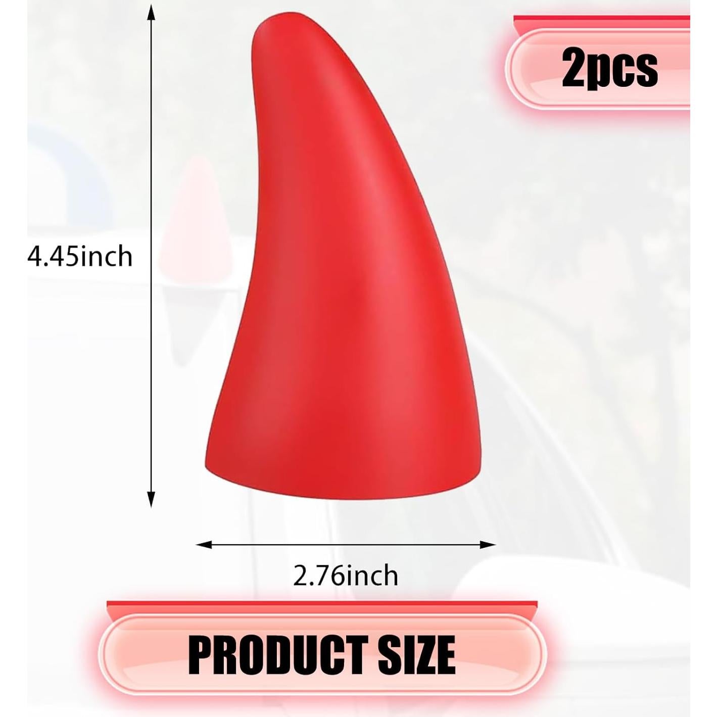 Calcomanías 3D Cuernos de Diablo Crynod 2 PCS Rojo