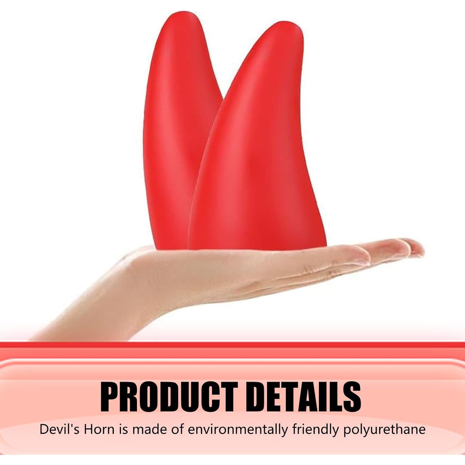 Calcomanías 3D Cuernos de Diablo Crynod 2 PCS Rojo