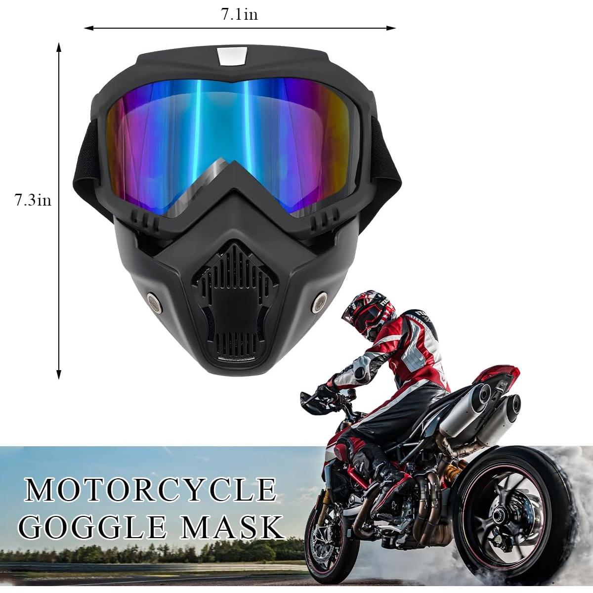 Gafas de Motocross DXNQ Colorido Anti-UV Ajuste Universal