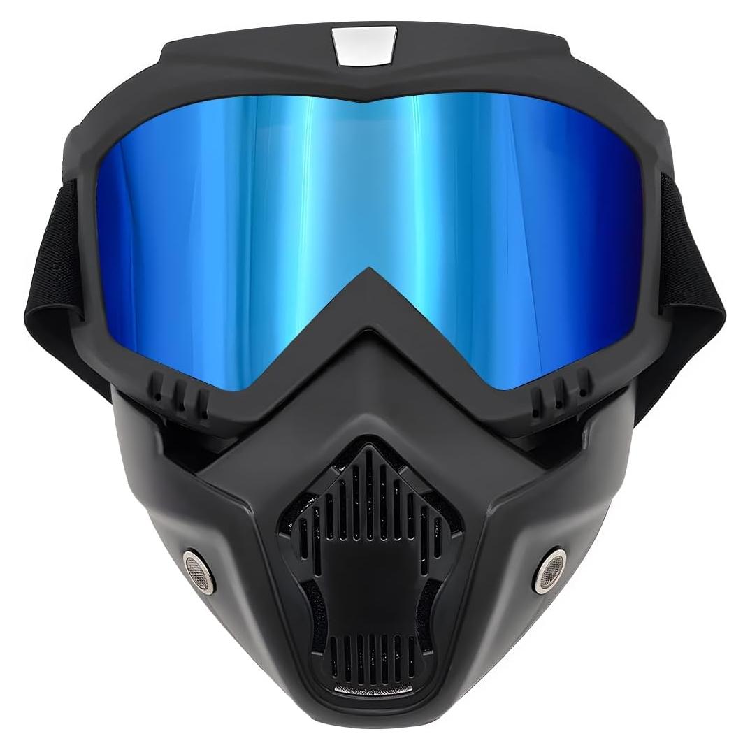 Gafas de Motocross DXNQ Azul Hielo Anti-UV Ajustables