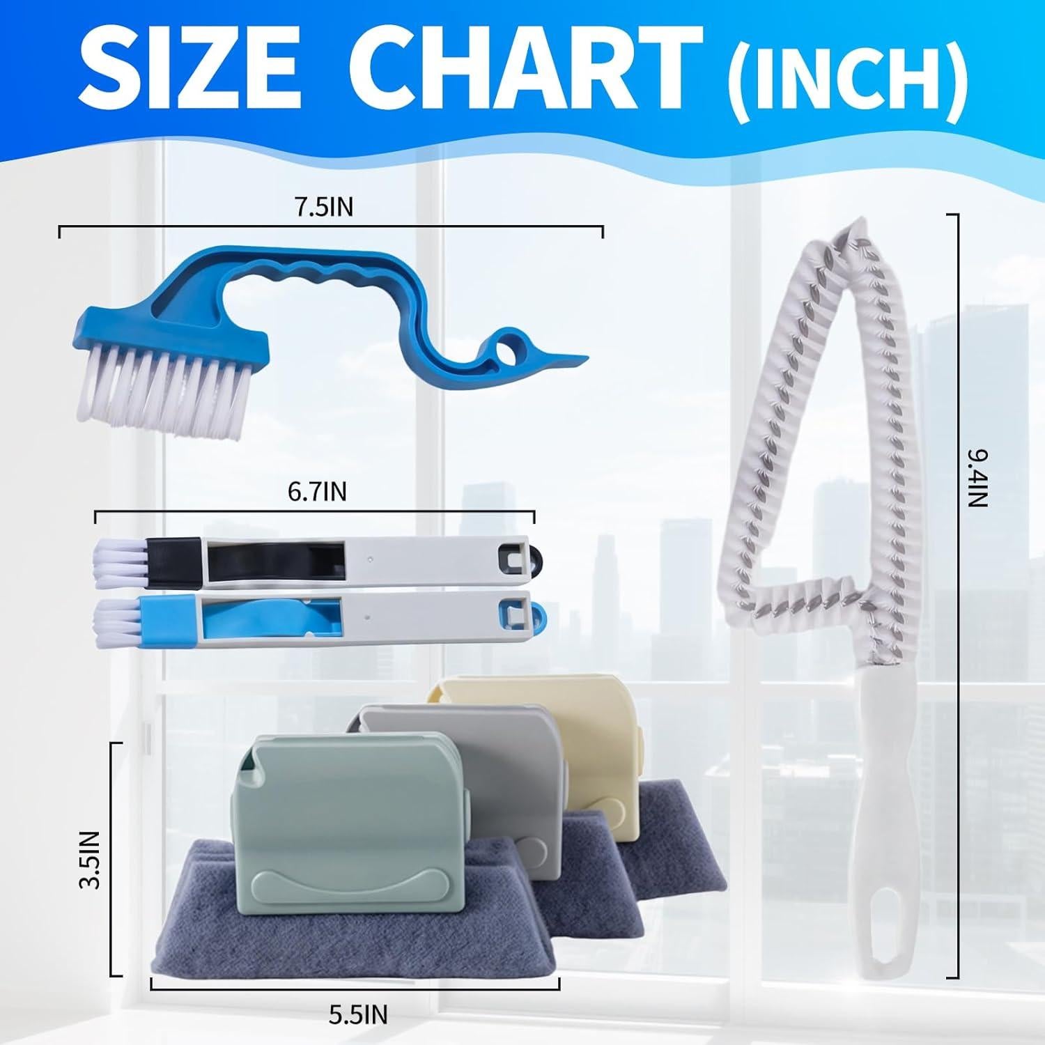 Kit de Limpieza de Ventanas Mudocp 13 Piezas Multicolor