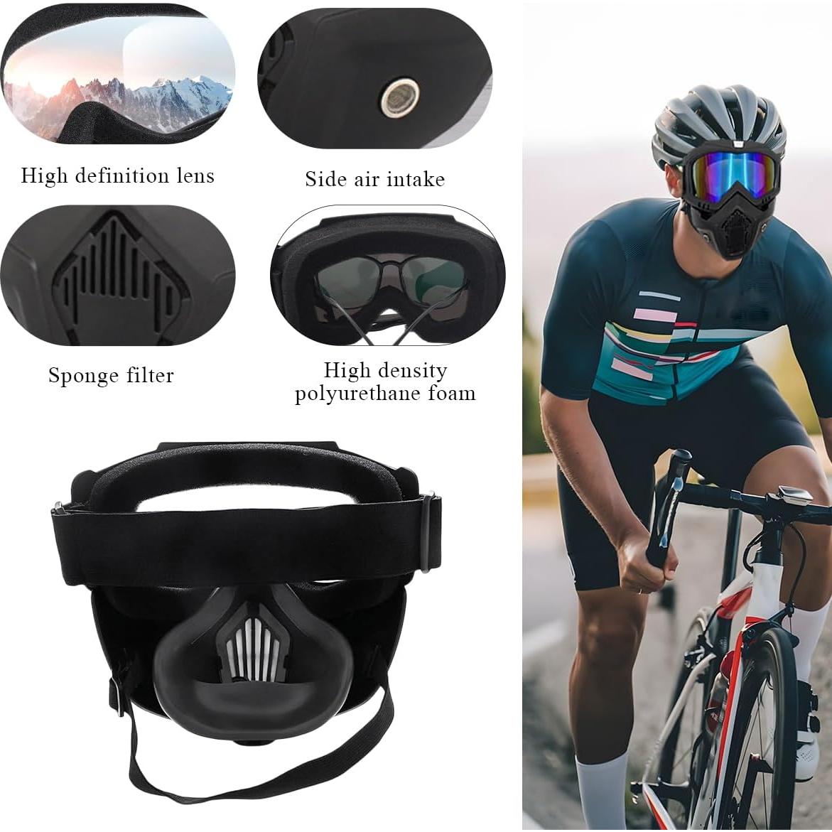 Gafas de Motocross DXNQ para Casco Anti-UV Coloridas