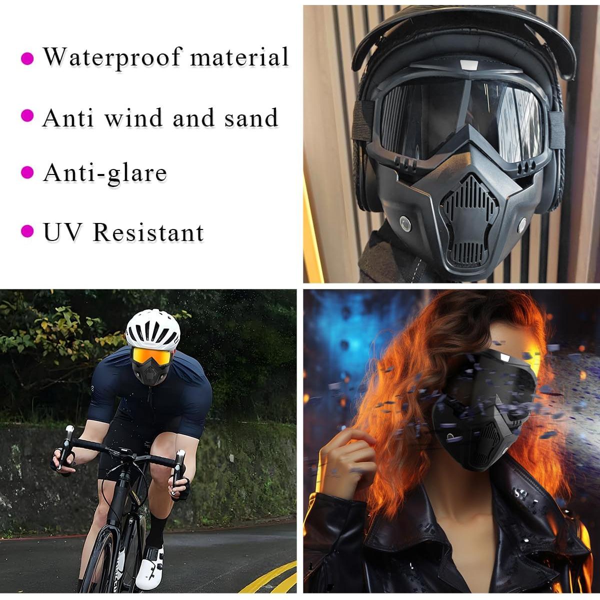 Gafas de Motocross DXNQ para Casco Anti-UV Coloridas