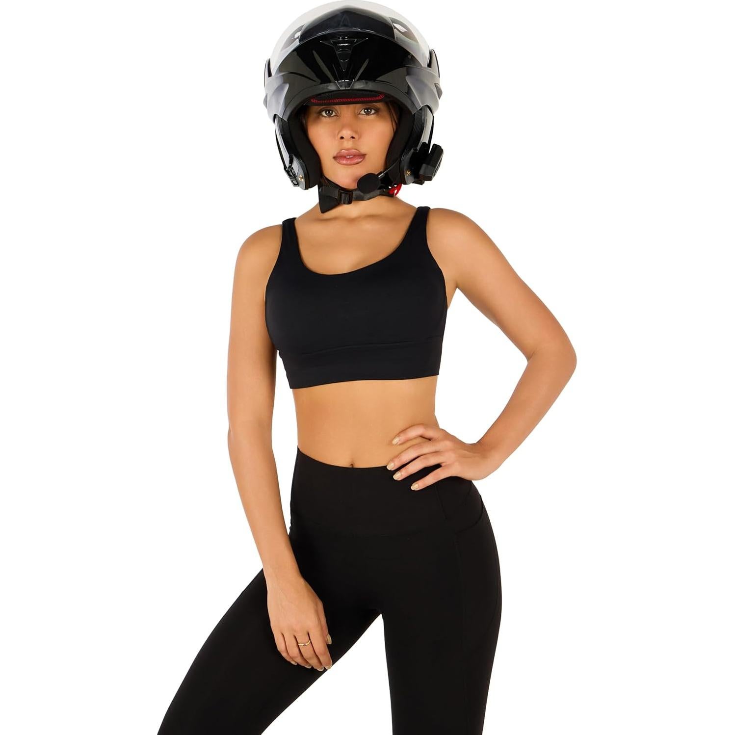 Casco de Moto Horudot 808 Modular Doble Visera Negro