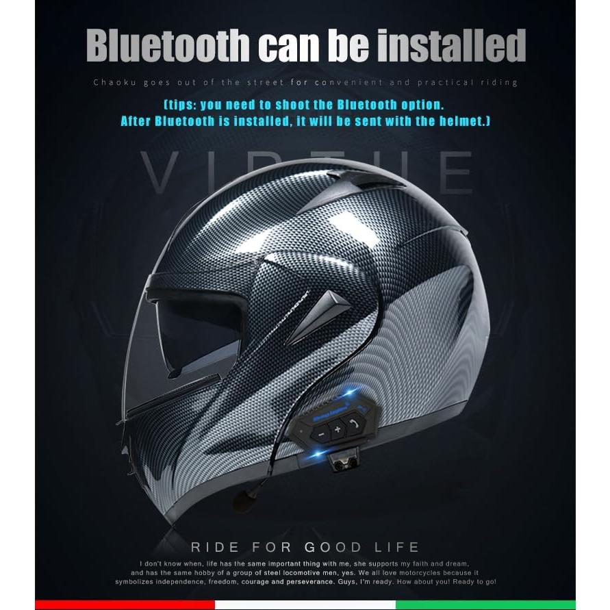 Casco de Moto Horudot 808 Modular Doble Visera Negro