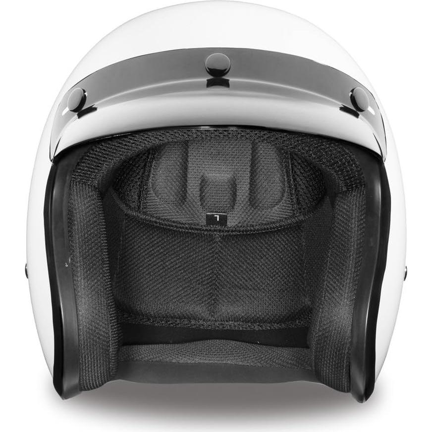Casco Daytona Cruiser 3/4 Abierto Blanco Brillante DOT