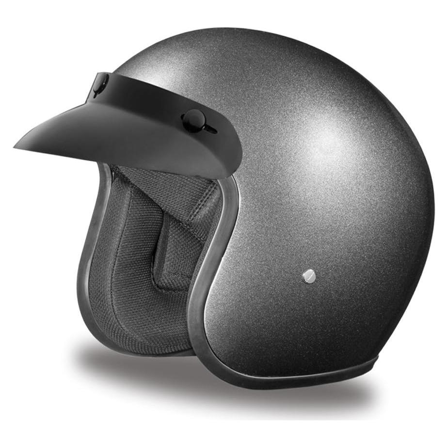 Casco Daytona Helmets Cruiser 3/4 Retro Gris Metálico