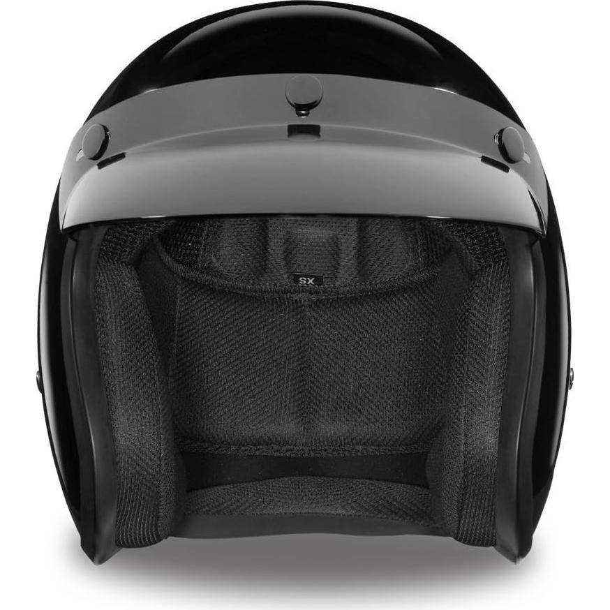 Casco Daytona Cruiser 3/4 Abierto Negro Brillante DOT