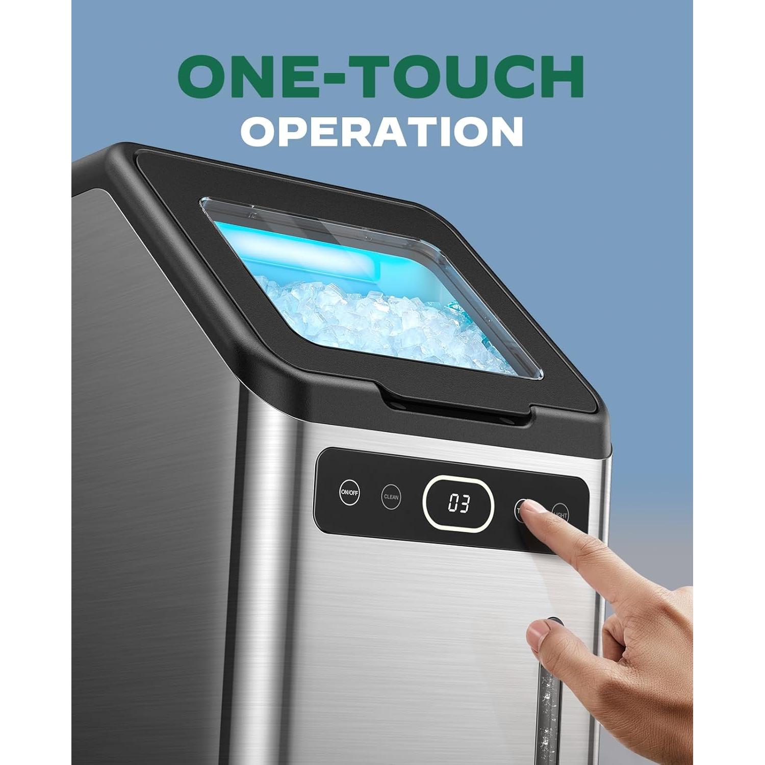 Máquina de Hielo Nugget Silonn SLIM30T 20 kg/día Autolimpieza