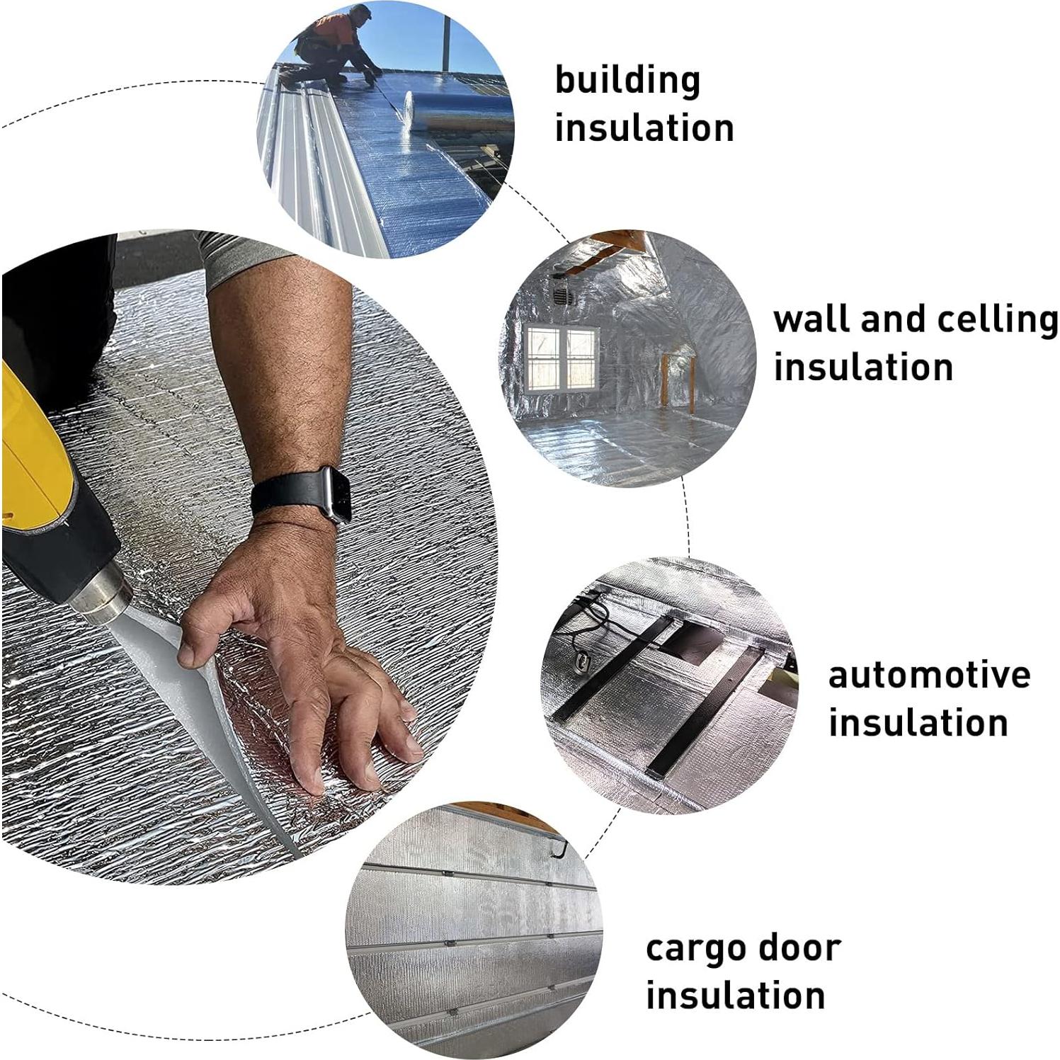 Barrera Radiante Aislante de Espuma 5mm 1m x 2m Aluminio