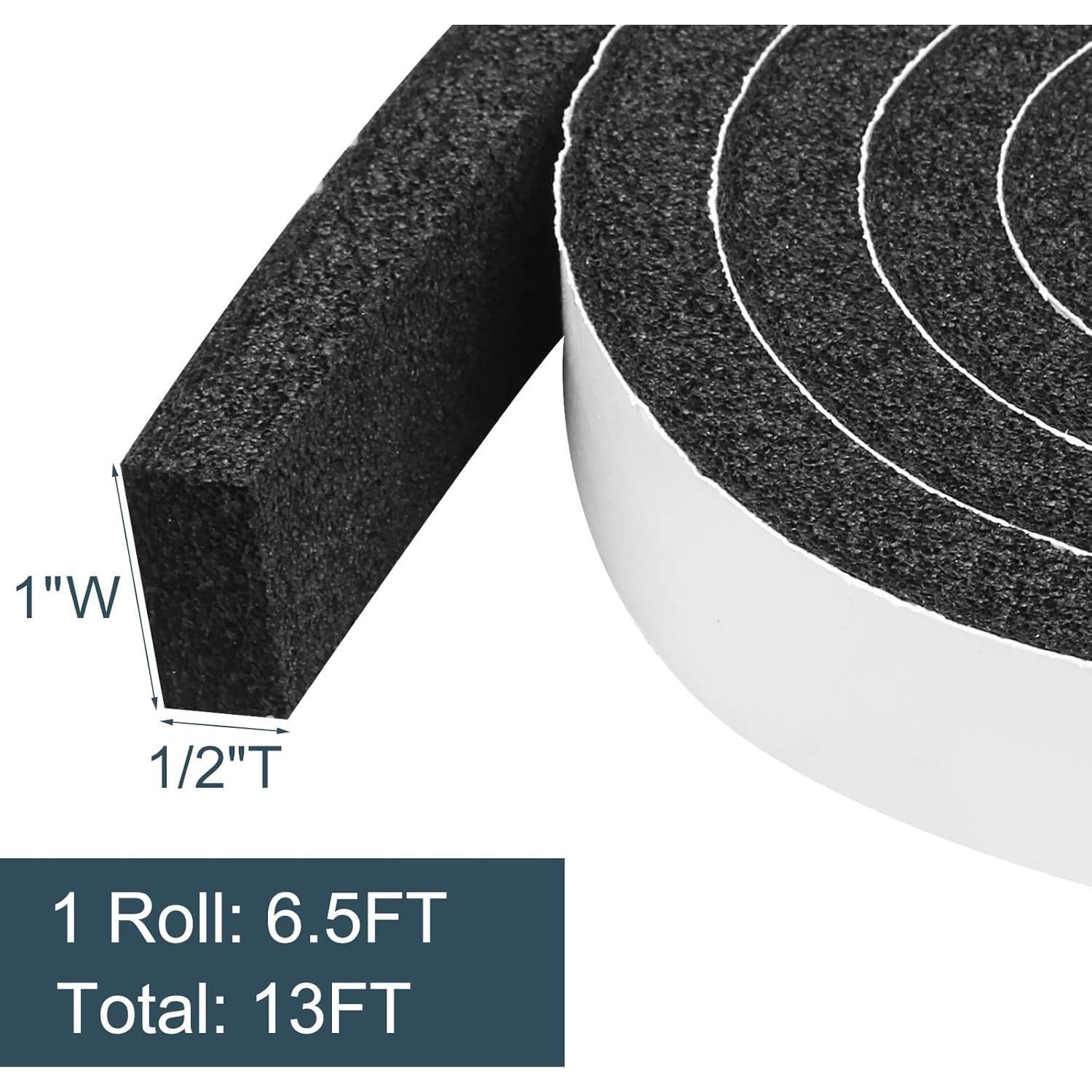 Cinta Aislante de Espuma YIJUHOU 2.54x1.27cm 3.96m Negra