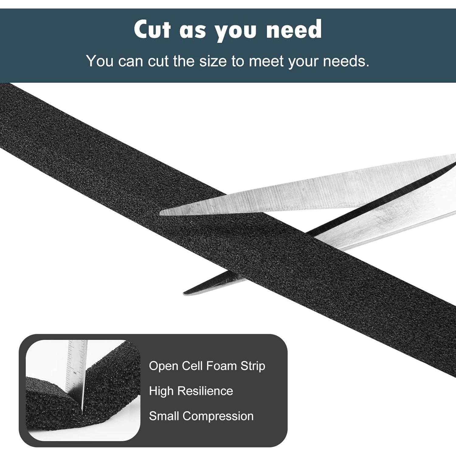 Cinta Aislante de Espuma YIJUHOU 2.54x1.27cm 3.96m Negra