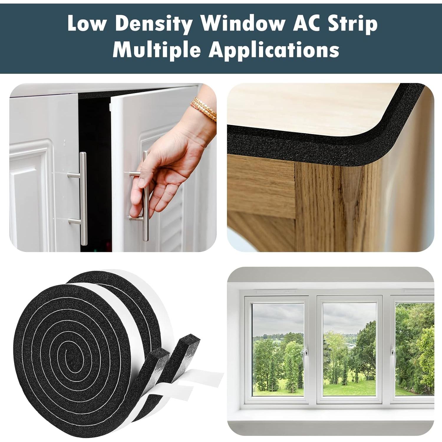 Cinta Aislante de Espuma YIJUHOU 2.54x1.27cm 3.96m Negra