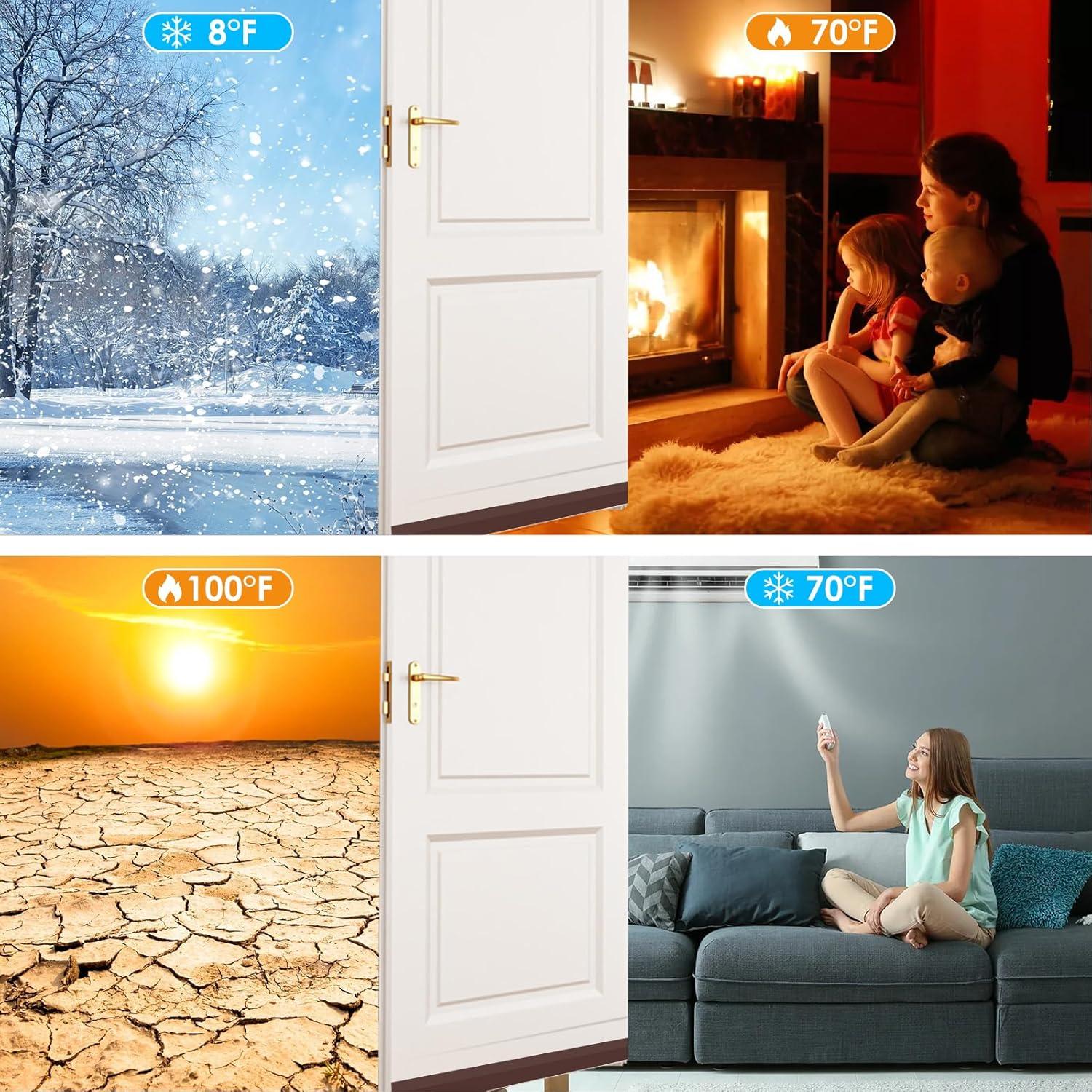 Detenedor de Corrientes de Aire Silicona Marrón 5.08cm x 99.06cm