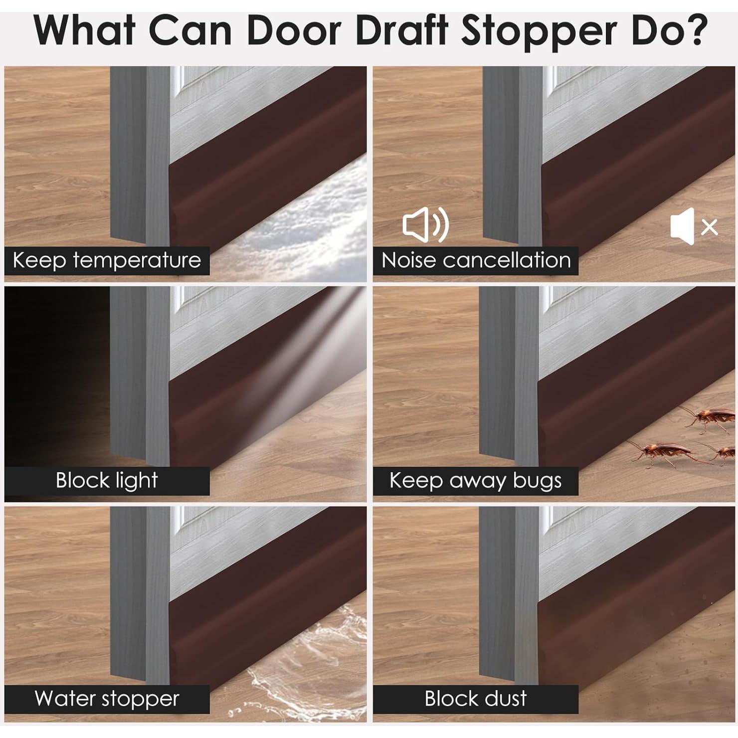 Detenedor de Corrientes de Aire Silicona Marrón 5.08cm x 99.06cm