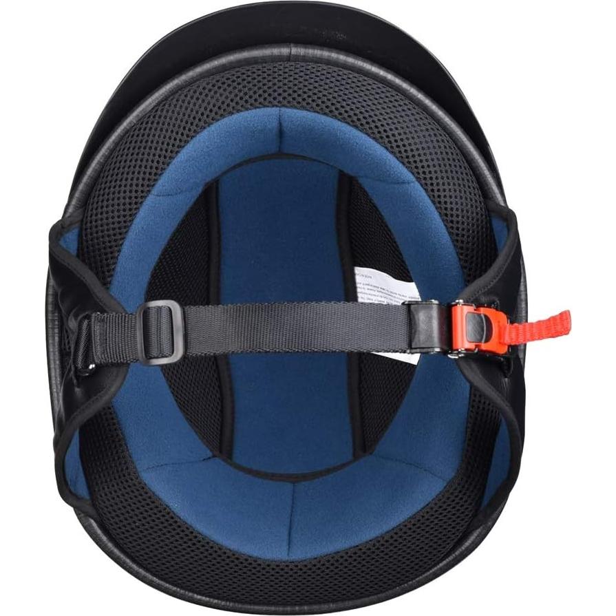 Casco AHR RUN-C Half Face Negro Brillante para Motociclismo