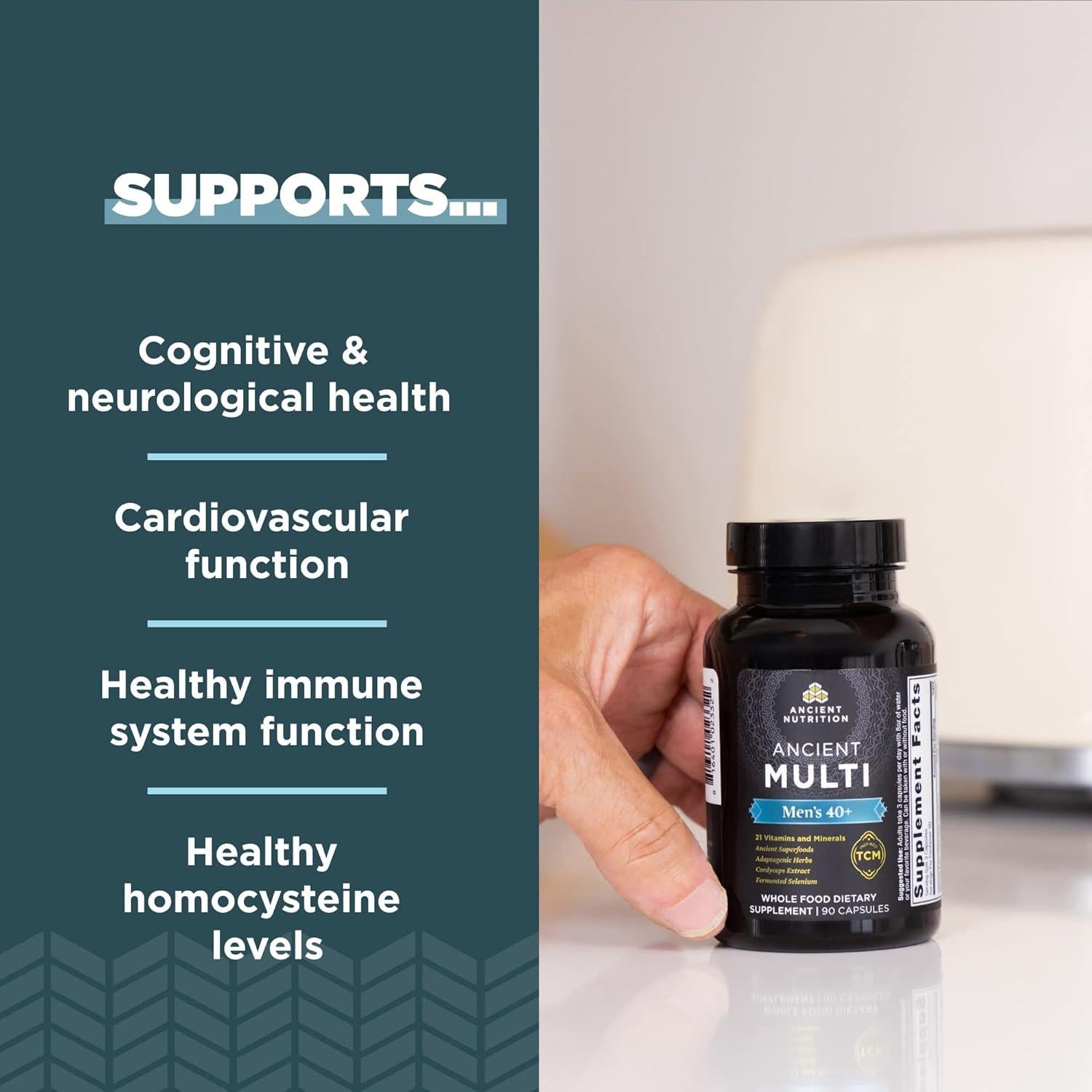 Multivitamina Hombres 40+ Nutrición Antigua 90 Cápsulas