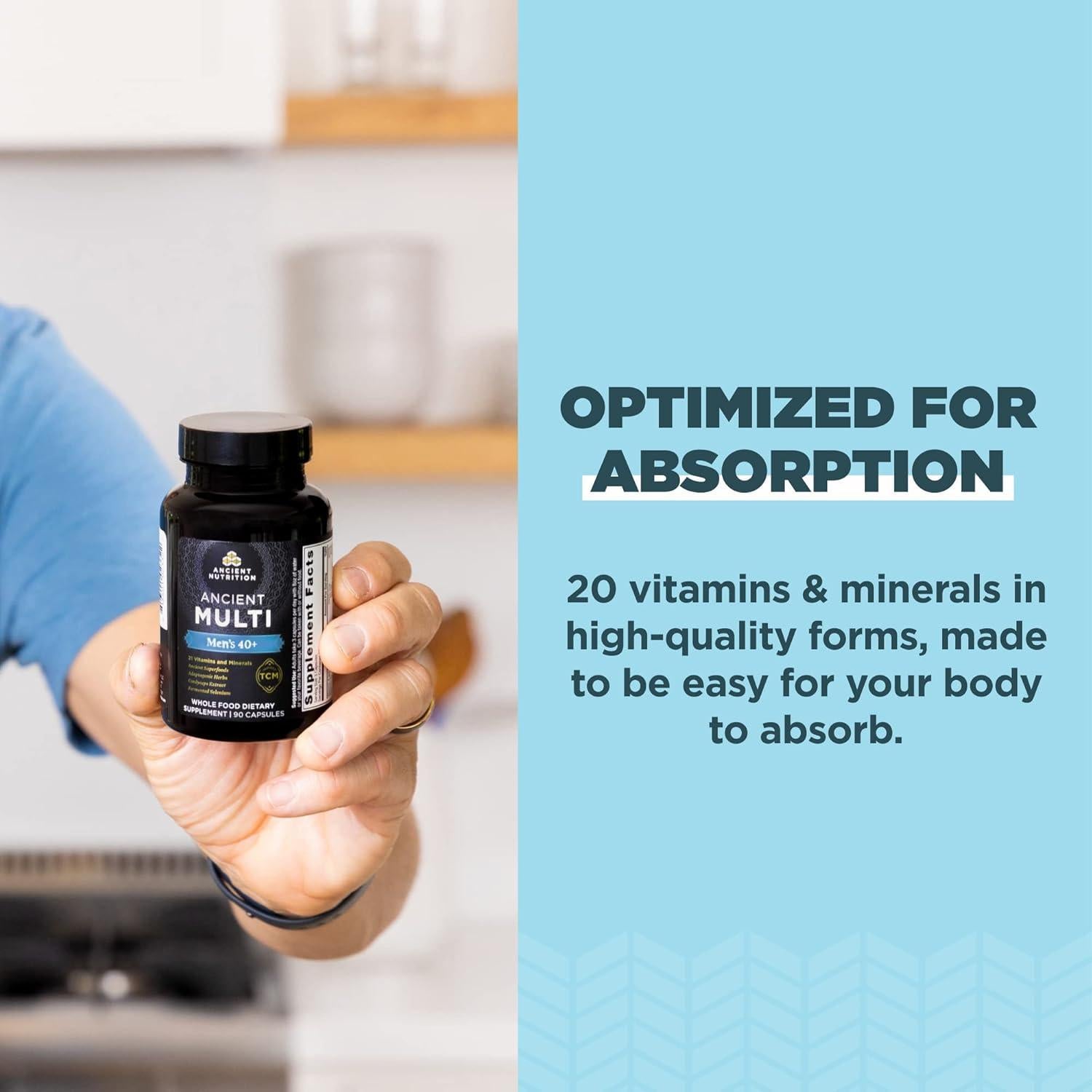 Multivitamina Hombres 40+ Nutrición Antigua 90 Cápsulas